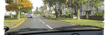 Early position, early view when overtaking a parked car